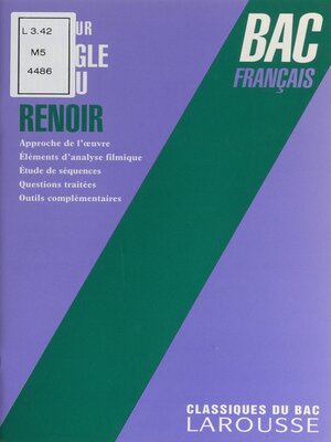 cover image of Étude sur "La règle du jeu", Jean Renoir